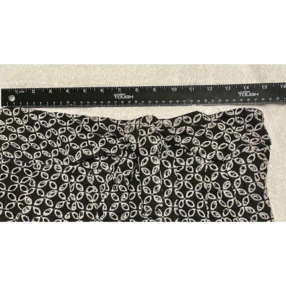 VTG Grace Mini Skirt 4 Lined High Rise Black White Eyelet Preppy Y2K Alt Goth - Picture 5 of 6